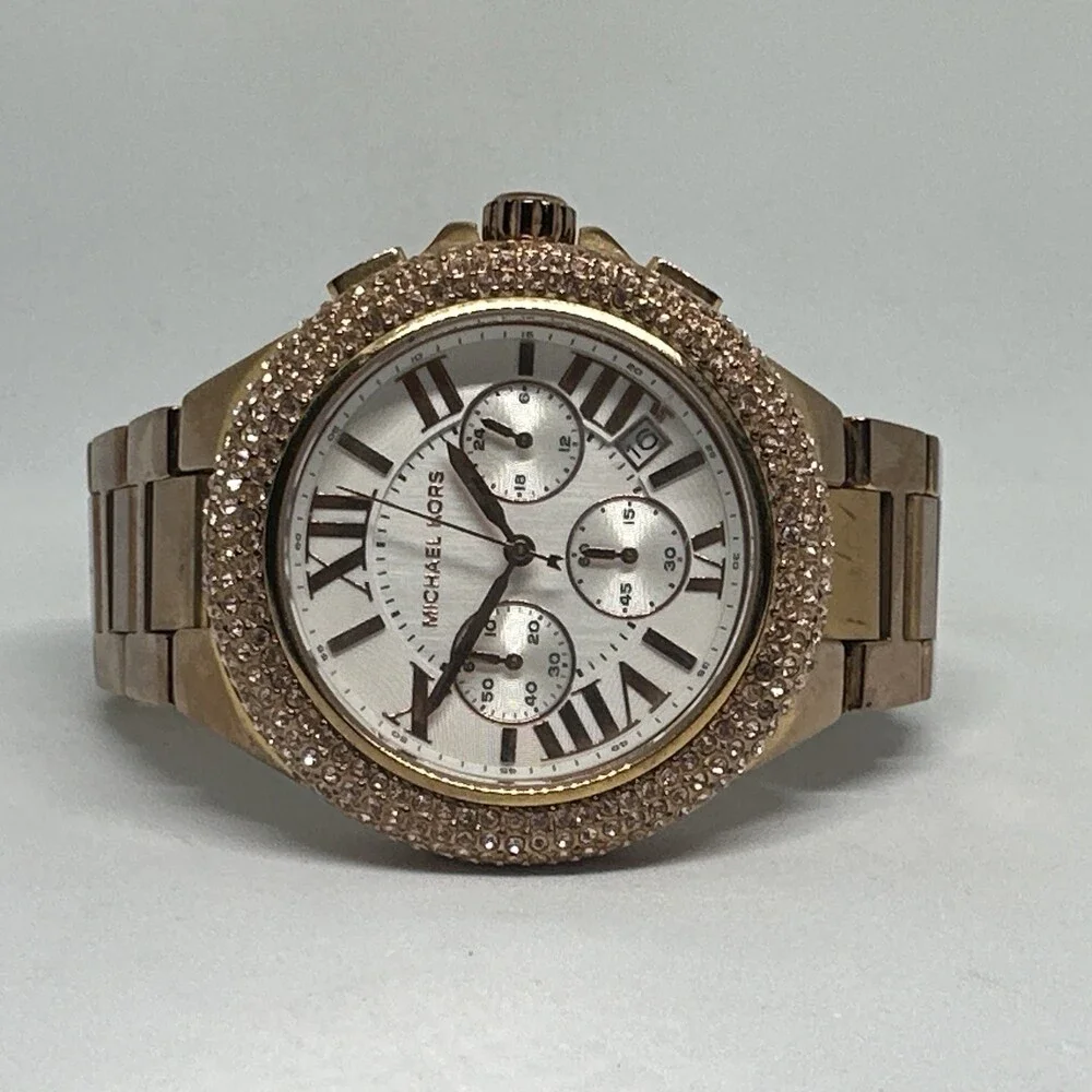 Michael Kors Camille MK5636 Womens Stainless Steel Analog Dial Wristwatch HME651